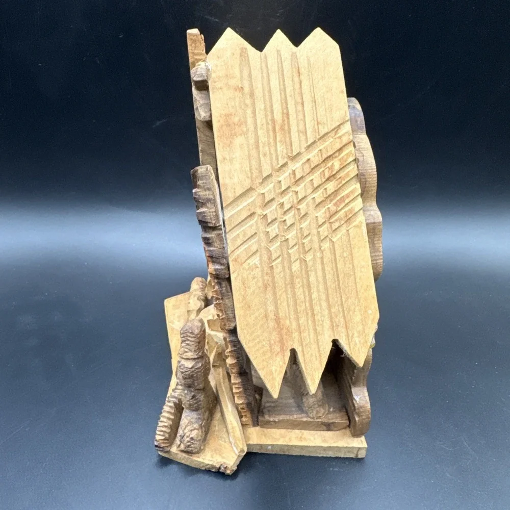 Wooden Nativity Figurine Statue Hand Carved Olive Wood Christmas‎ Decoration